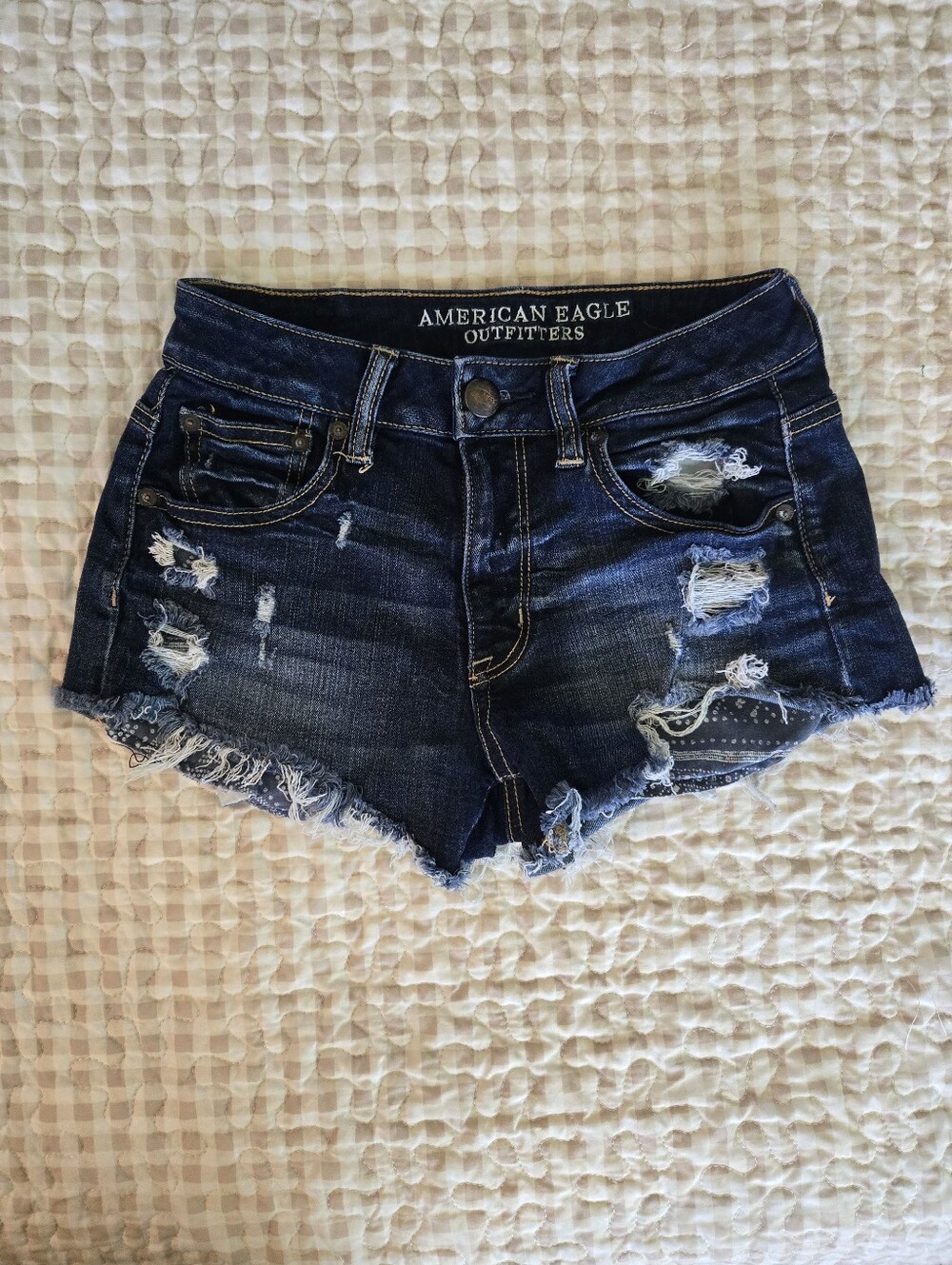 American Eagle Hi Rise Festival Short 00, Boho, Beach, Country, Western, Cutoff